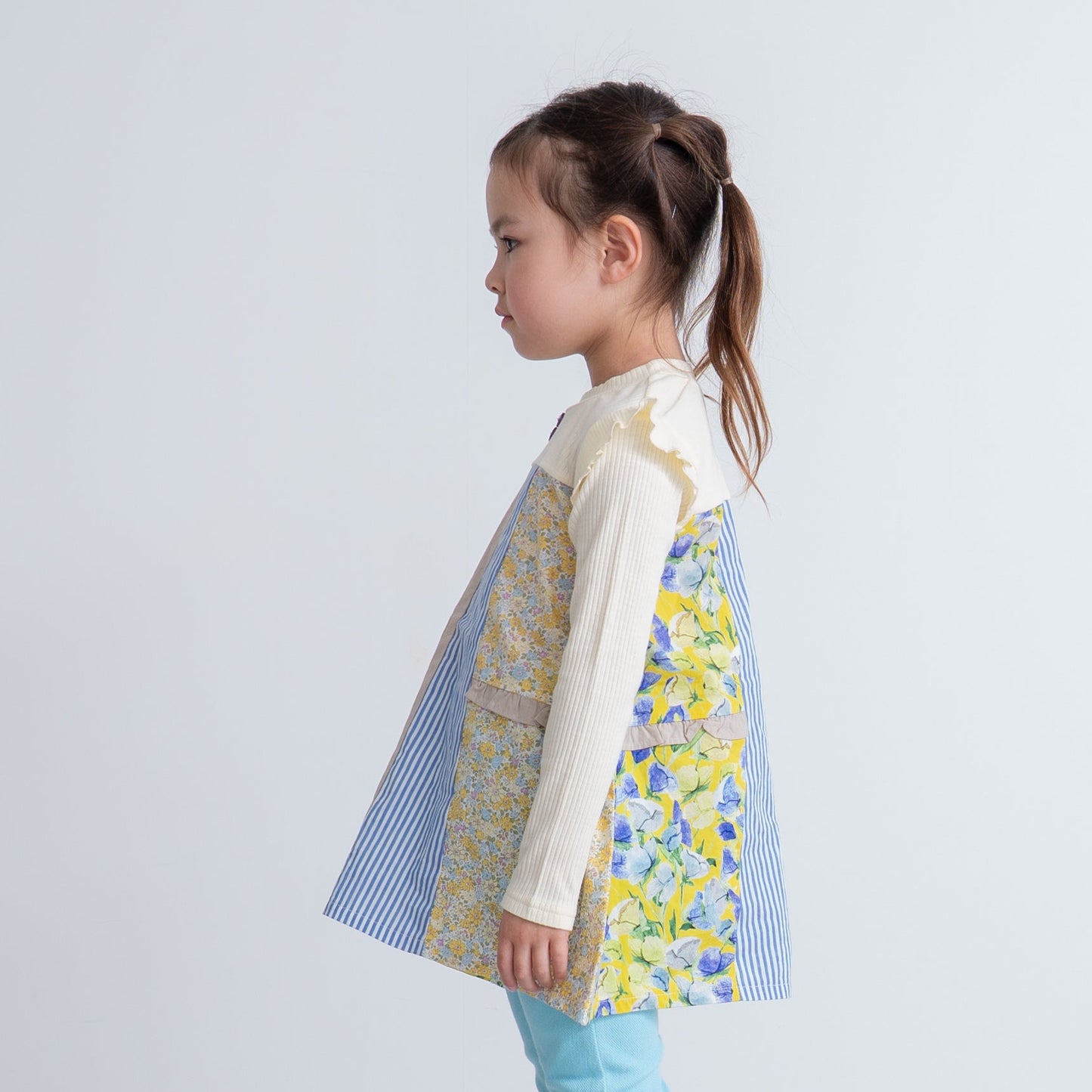 パッチワークチュニック　OFF-WHITE