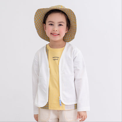 Vネックジップカーデ　OFF-WHITE