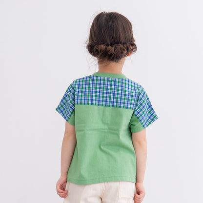 ヘンリーネックポケットTシャツ　KHAKI