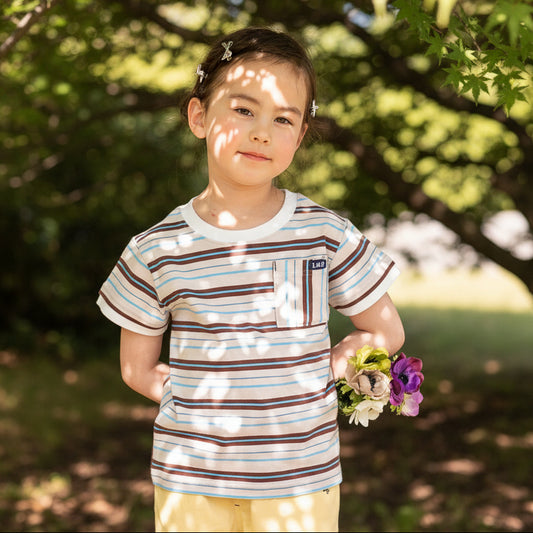 ボーダーTシャツ　BEIGE