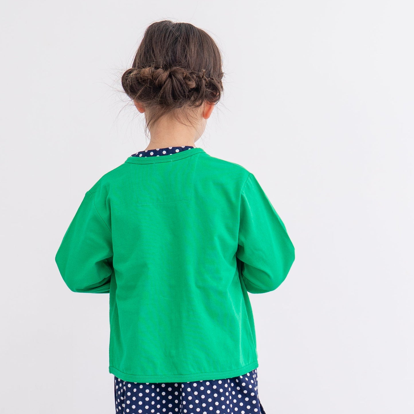 Vネックジップカーデ　GREEN