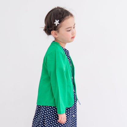 Vネックジップカーデ　GREEN