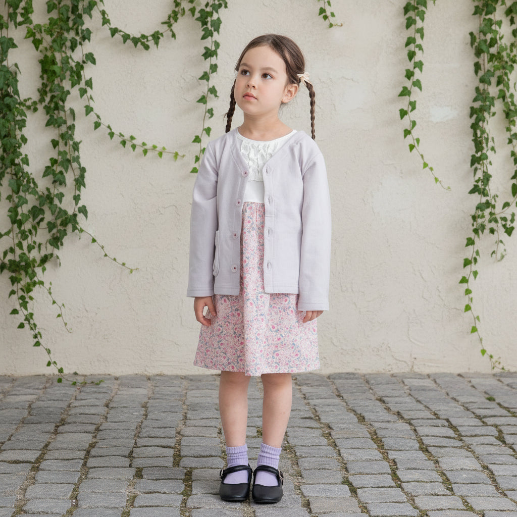 切り替えワンピース　OFF-WHITE